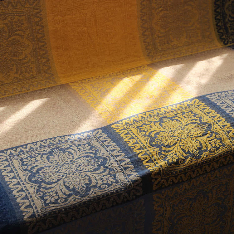 Buddha Stones Tibetan Colorful Flower Pattern Hand-Dyed Cozy Blanket - image 1