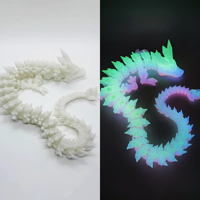 Buddha Stones Feng Shui Dragon Luminous 3D Printed Dragon Luck Success Home Decoration - Luminous Rainbow Dragon 60cm - image 19