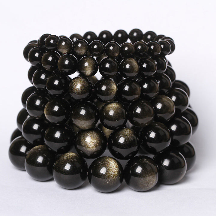 Buddha Stones Tibetan Obsidian Purification Bracelet - image 3