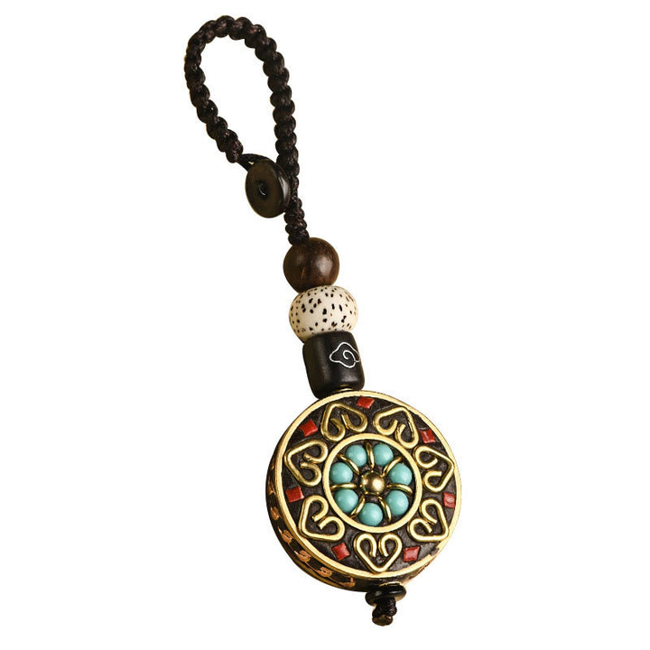 Buddha Stones Tibetan Om Mani Padme Hum Bodhi Seed Peace Key Chain - image 15