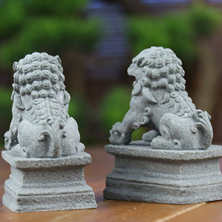 Buddha Stones Lion Fu Foo Dogs Elephant Ward Off Evil Blessing Home Decoration - image 7