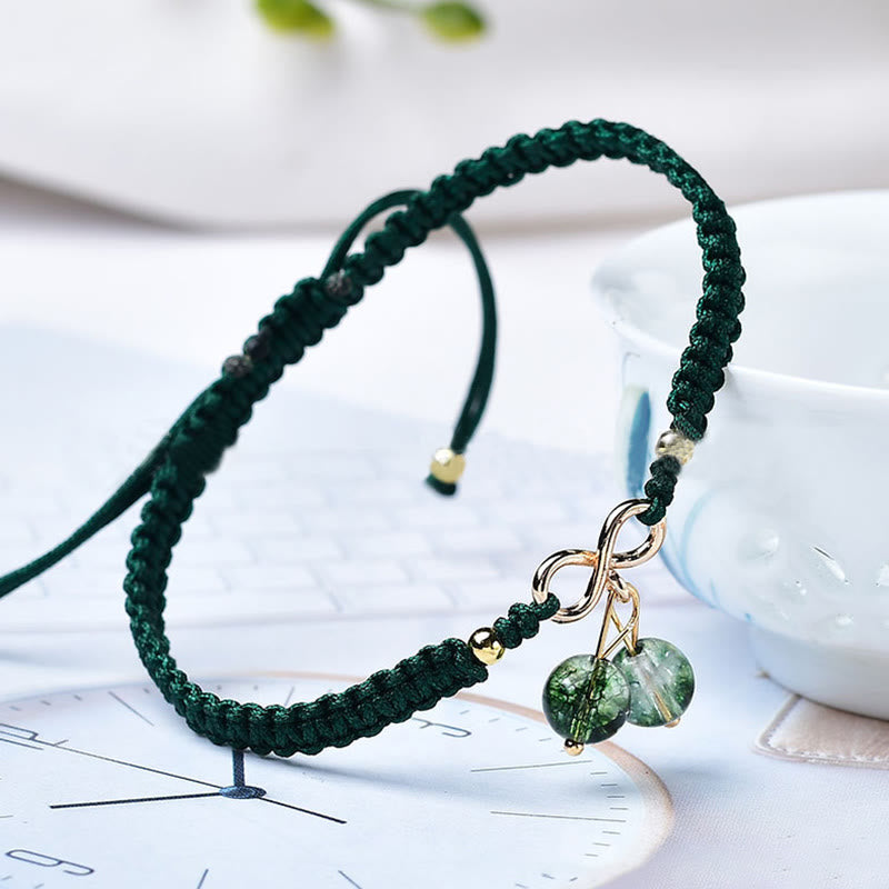 Buddha Stones Natural Strawberry Quartz Amethyst Green Phantom Bead Positive Bracelet - Green Phantom(Self-acceptance♥Confidence)(Bracelet Size 16+5cm) - image 23