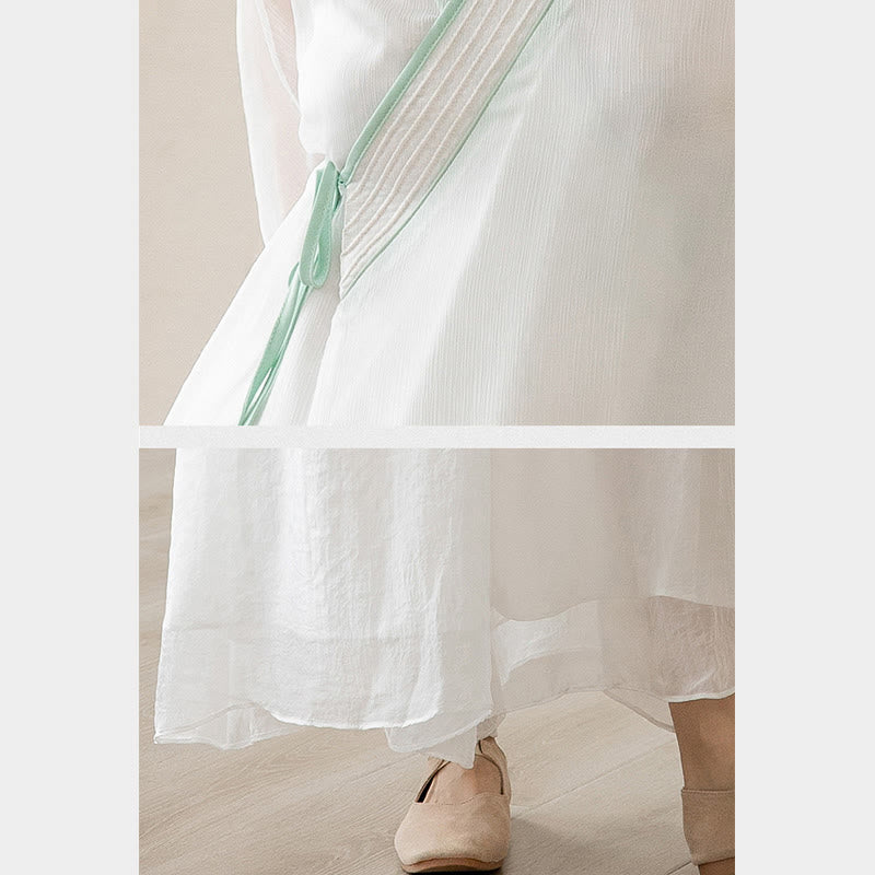 Buddha Stones Retro Prayer Zen Spiritual Meditation Practice Chiffon Clothing Women's Set - image 10