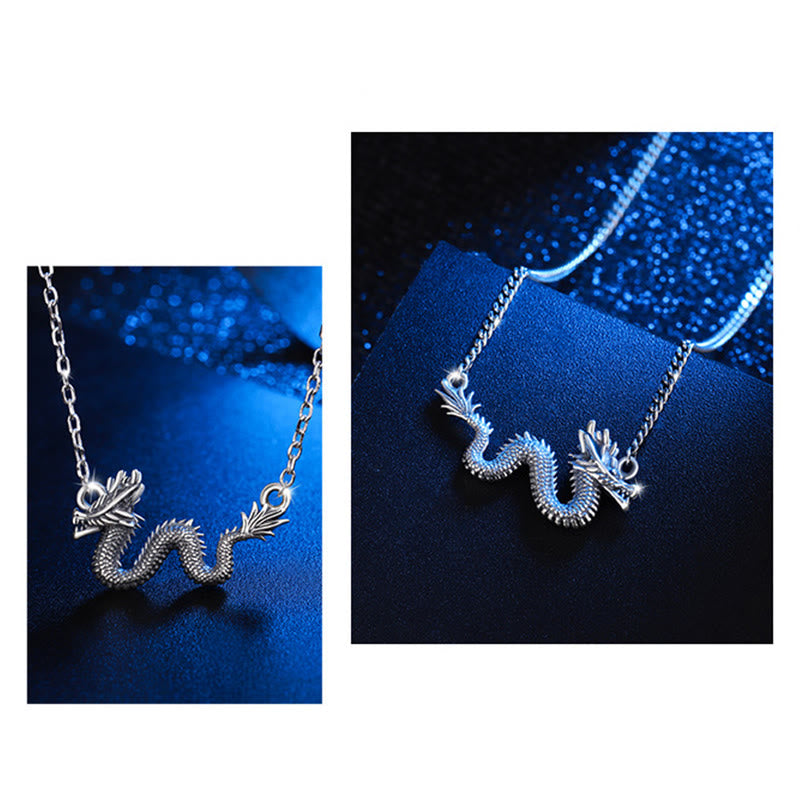 Buddha Stones 925 Sterling Silver Year Of The Dragon Auspicious Dragon Protection Chain Necklace Pendant - image 7