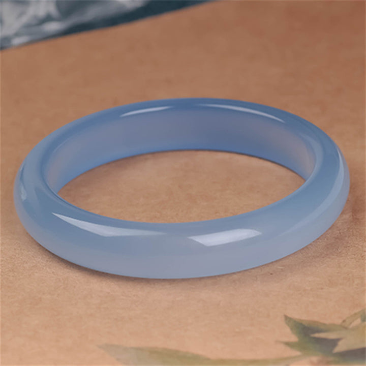 Buddha Stones Blue Chalcedony Emotional Balance Bracelet Bangle - image 2