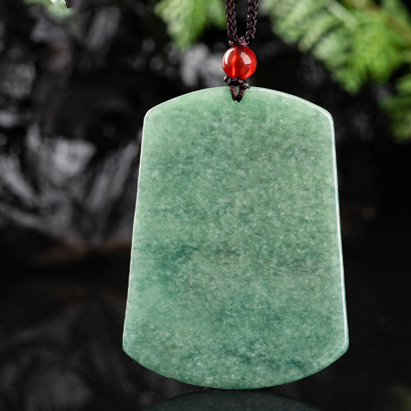 Buddha Stones Natural Jade Chinese Zodiac Dragon Sea Luck String Necklace Pendant - image 7