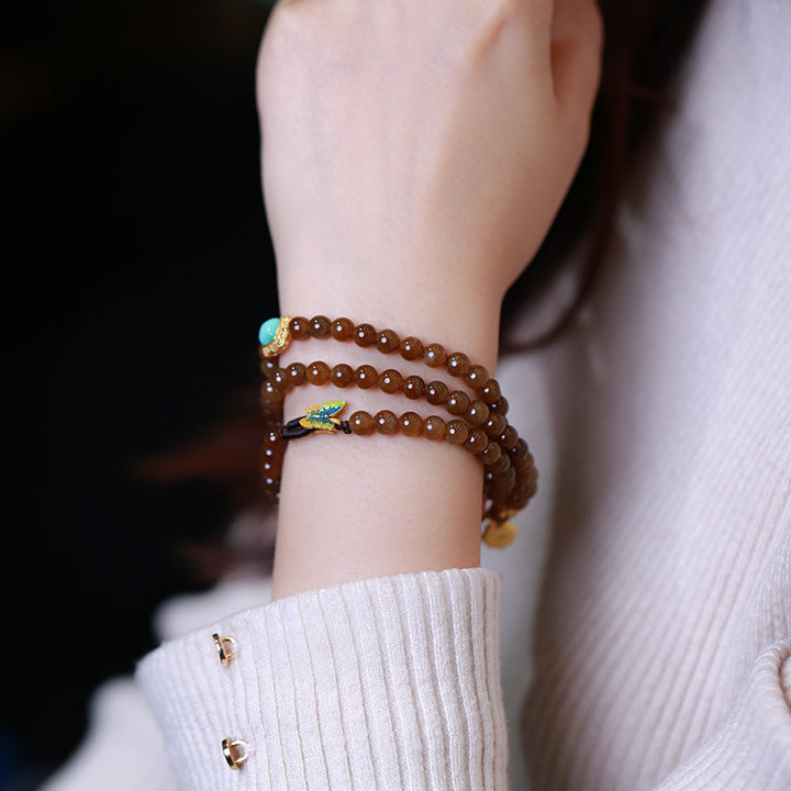 Buddha Stones Jade Butterfly Gourd Prosperity Luck Bracelet Necklace - image 3