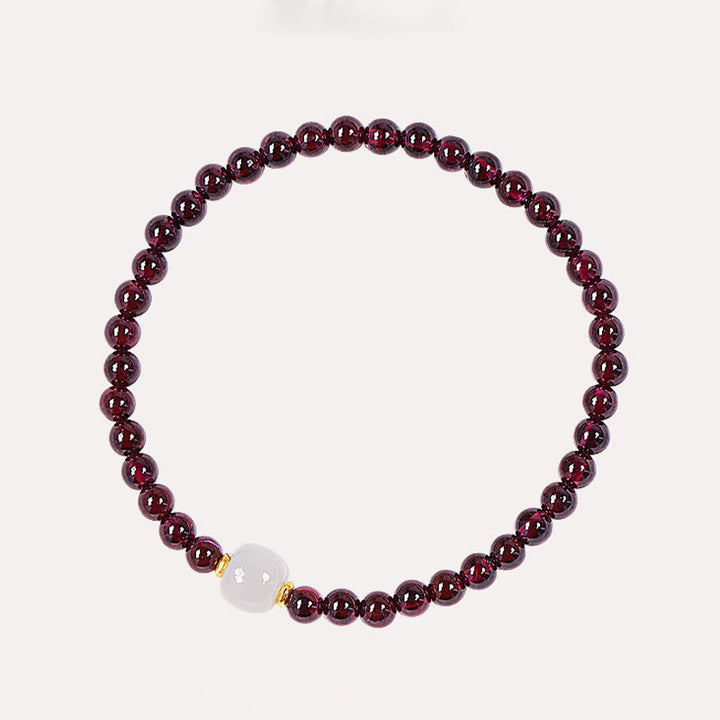 Buddha Stones Natural Garnet Jade Bead Purification Bracelet - image 8