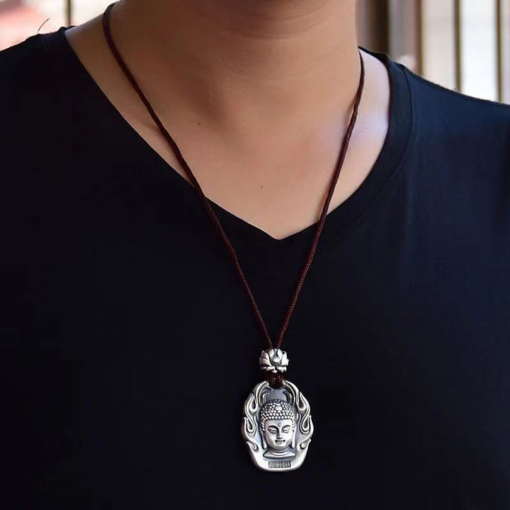 Buddha Stones Chinese Zodiac Natal Buddha Om Mani Padme Hum Lotus Compassion Necklace Pendant - image 19