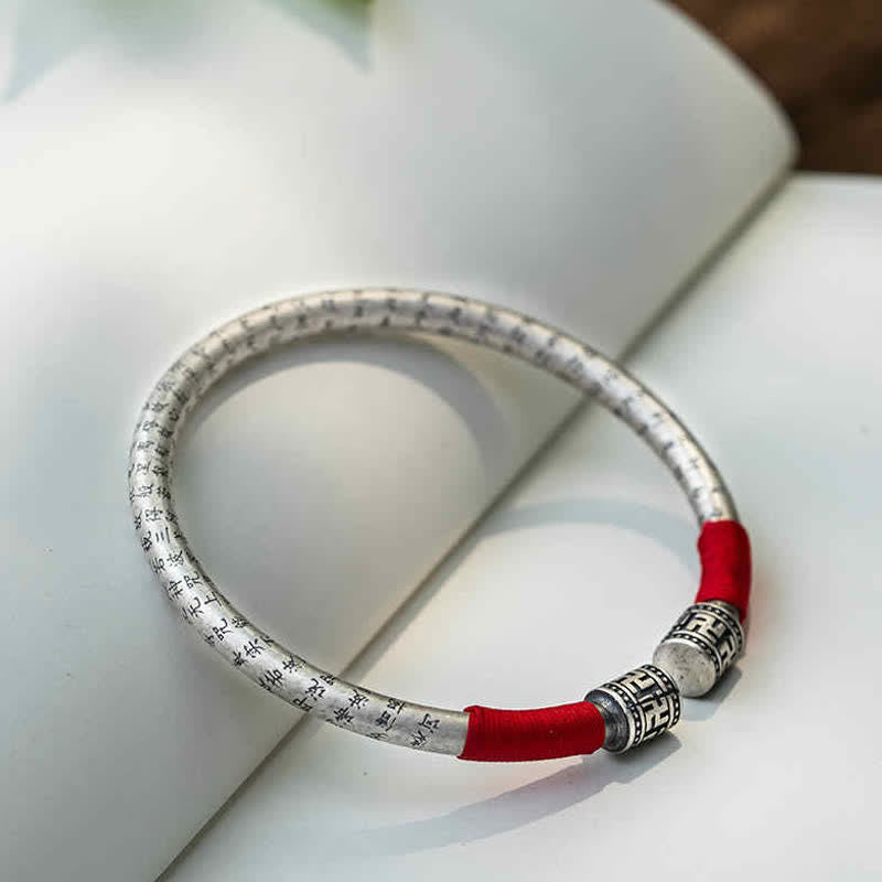 Buddha Stones Tibet Om Mani Padme Hum Luck Red String Bracelet Bangle - image 6