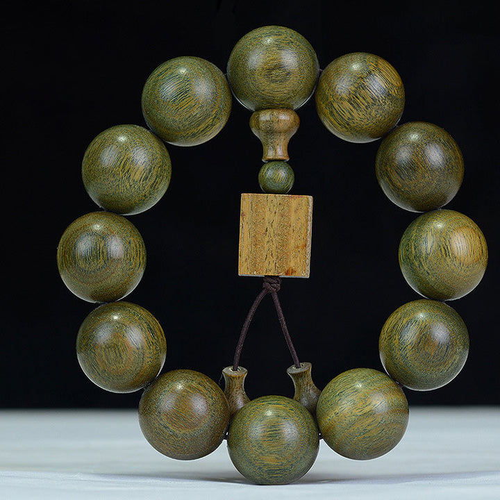 Buddha Stones Tibetan Green Sandalwood Cure Bracelet - image 2