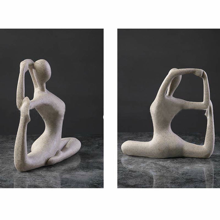 Buddha Stones Abstract Yoga Meditating Exercise Resin Spiritual Figurine Sculpture Desk Decoration - image 4