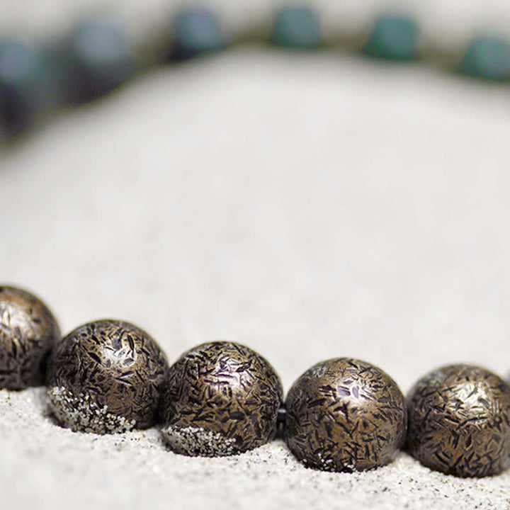 Buddha Stones Tibetan Cyan Bodhi Seed Copper Success Bracelet - image 7