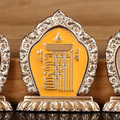 Tibetan Om Mani Padme Hum Peace Phone Ring Bracket Universal Phone Holder Decorations - Yellow Gathering Ten Powerful Elements - image 21