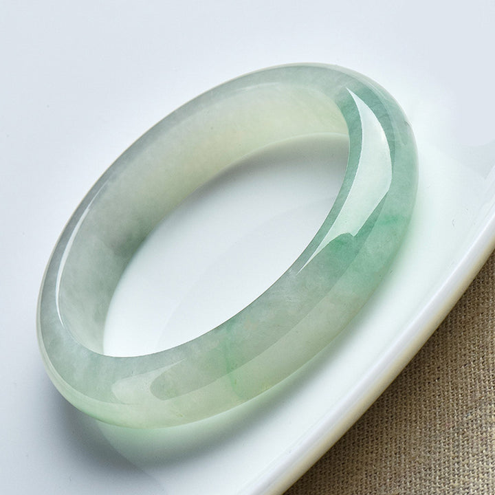 Buddha Stones Natural Jade Luck Healing Prosperity Bangle Bracelet - image 6