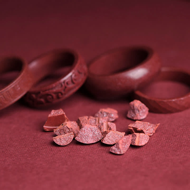 Buddha Stones Cinnabar Om Mani Padme Hum Auspicious Clouds Blessing Ring - image 11