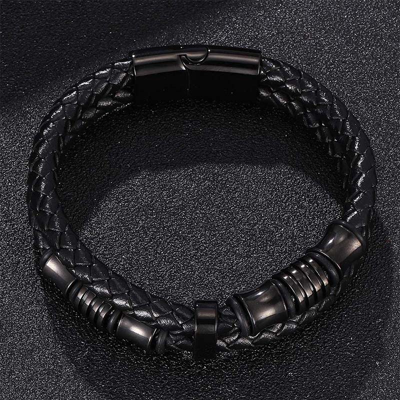 Buddha Stones Layered Leather Weave Fortune Bracelet - image 5