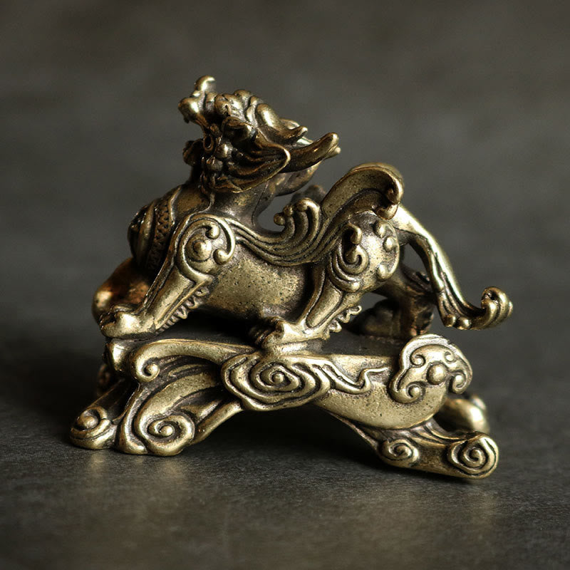 Buddha Stones Handmade FengShui PiXiu Copper Wealth Luck Decoration - image 5