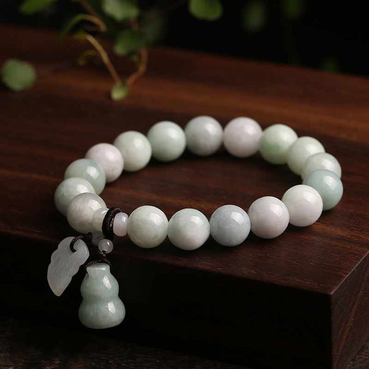 Buddha Stones Natural Jade Pi Xiu Buddha Gourd Apple Success Bracelet - image 5