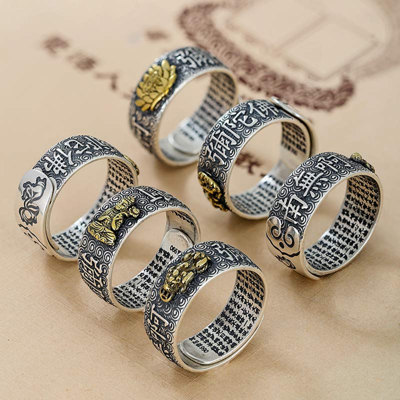 Buddha Stones Chinese Zodiac Natal Buddha Wealth Luck Adjustable Ring - image 18