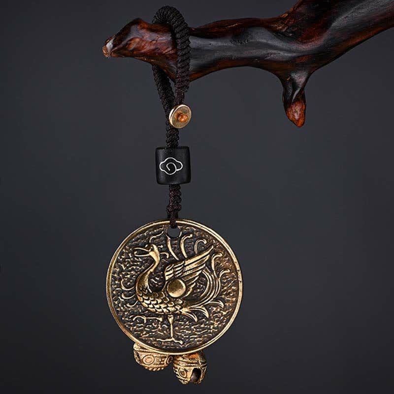 Buddha Stones Four Symbols Azure Dragon White Tiger Vermilion Bird Black Tortoise Key Chain - Vermilion Bird - image 6