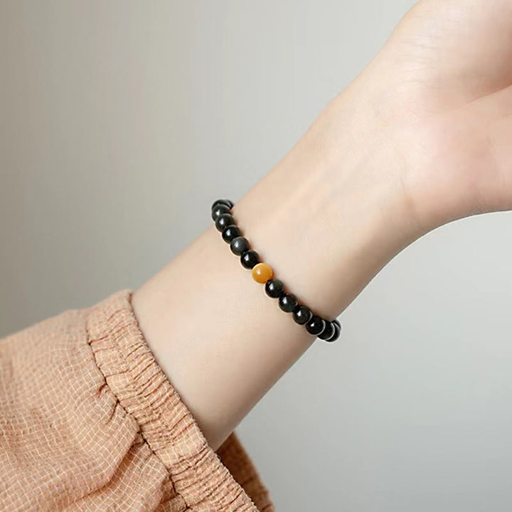 Buddha Stones Natural Rainbow Obsidian Tiger Eye Positive Love Bracelet - image 4