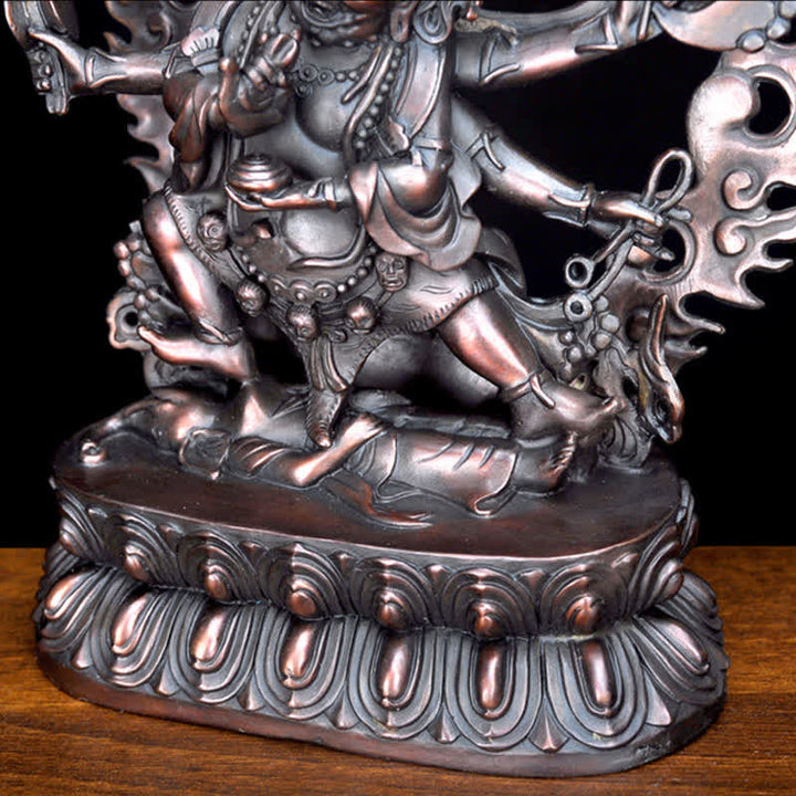 Buddha Stones Tibet Mahakala Bodhisattva Figurine Compassion Copper Statue Decoration - image 13