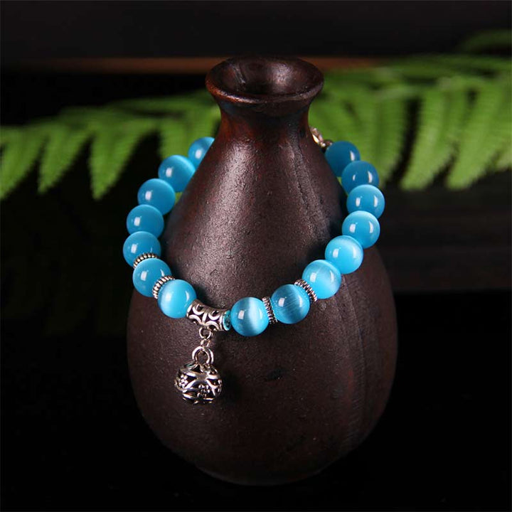 Buddha Stones Tibetan Cat Eye Lucky Bracelet - image 8