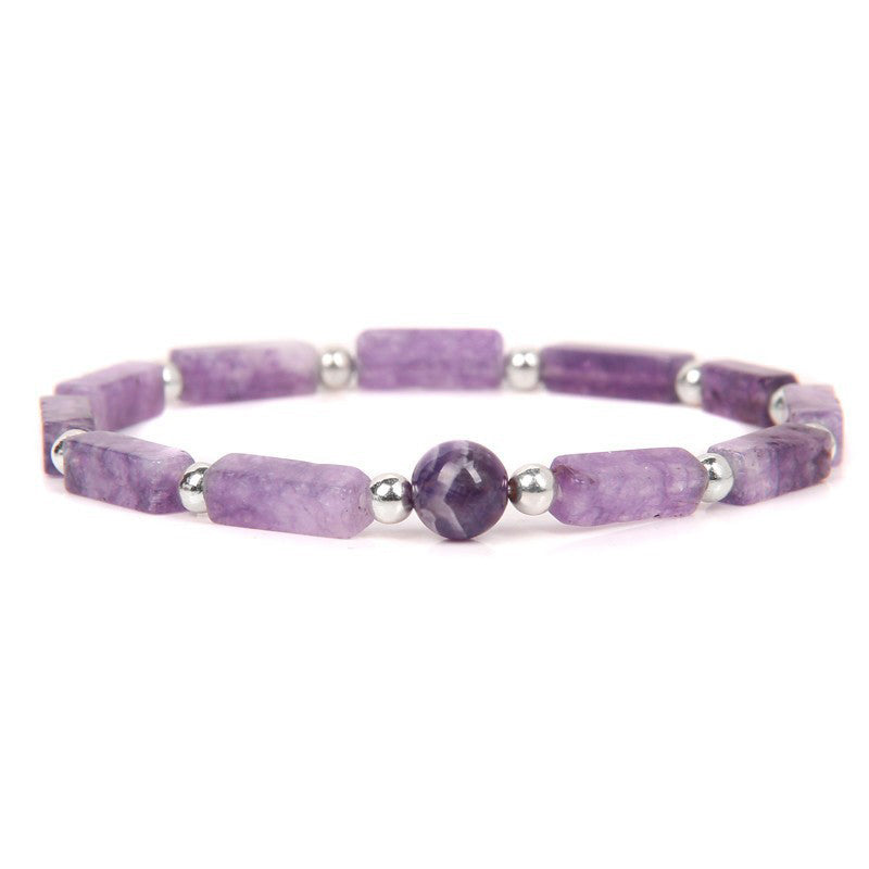Buddha Stones Natural Crystal Amethyst Tiger Eye Spiritual Balance Bracelet - image 0