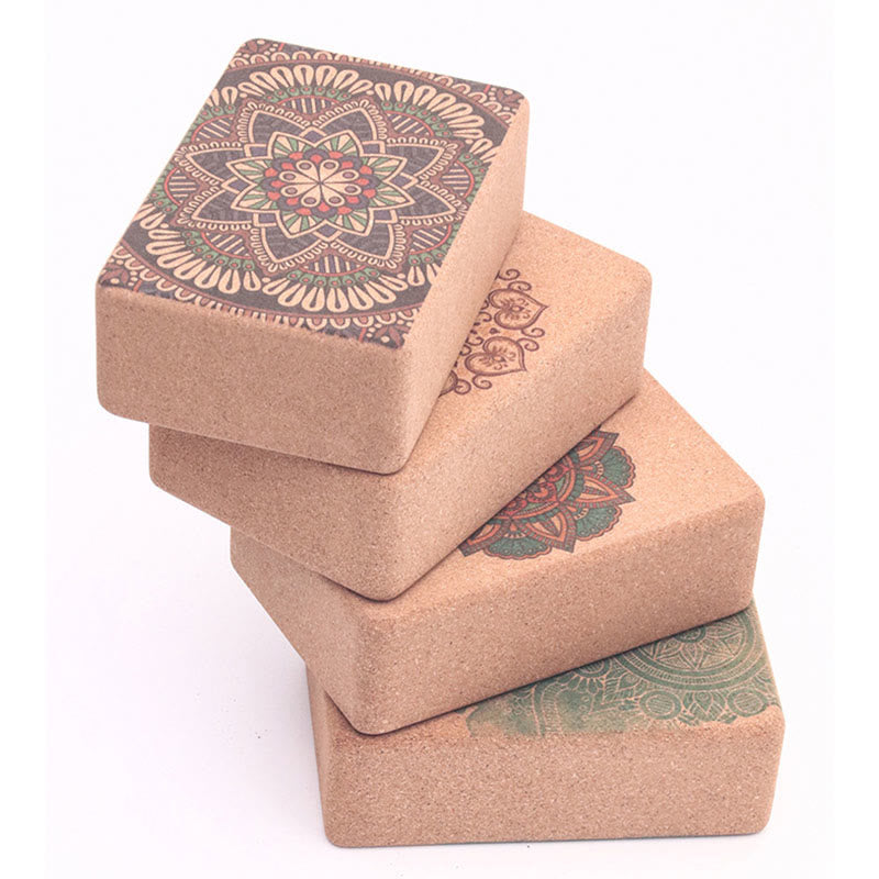 Buddha Stones Tibetan Mandala Mindful Yoga Cork Block - image 6