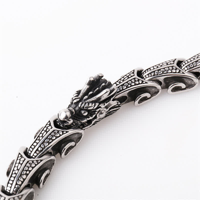 Buddha Stones Dragon Pattern Titanium Steel Protection Necklace Pendant Bracelet - image 9