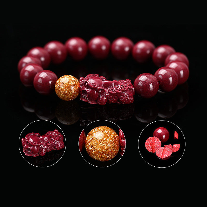 Buddha Stones Tibetan Cinnabar Pixiu Calm Bracelet - image 3