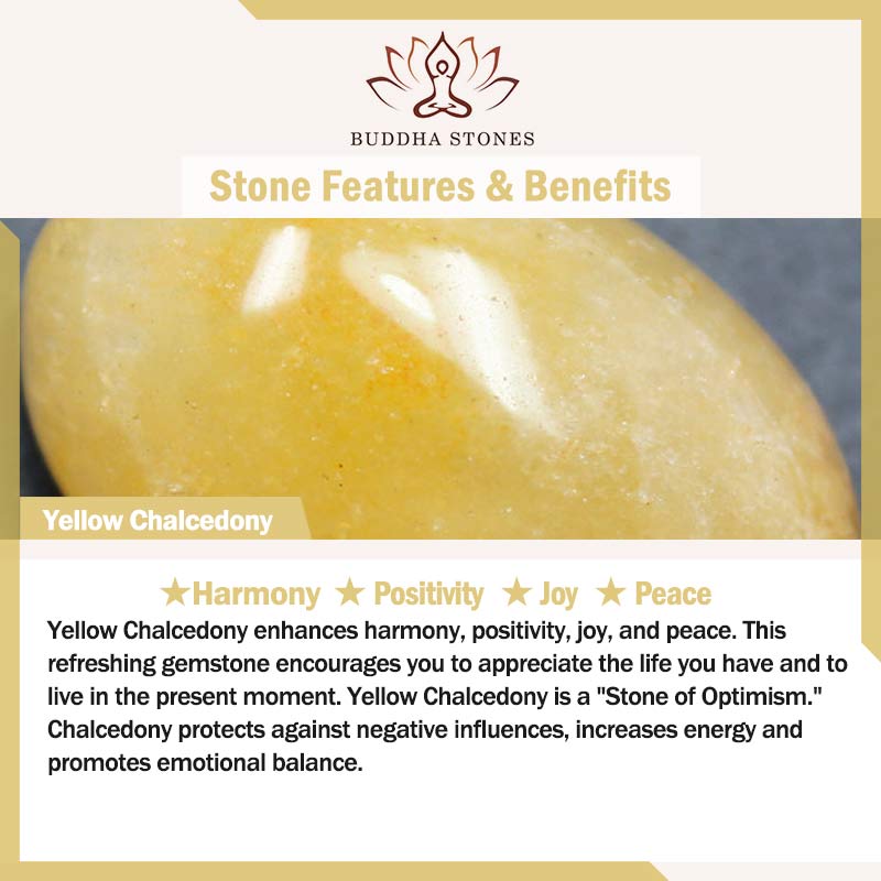 Buddha Stones Yellow Chalcedony Harmony Positivity Bracelet Bangle - image 7