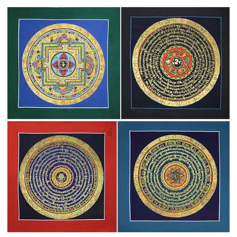 Buddha Stones Tibetan Handmade Thangka Painting Spiritual Blessing Blind Box Random Color Pattern - image 22