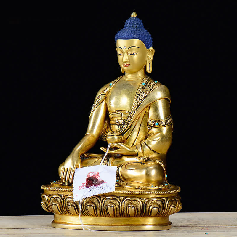 Buddha Stones Shakyamuni Compassion Copper Statue Decoration - image 3