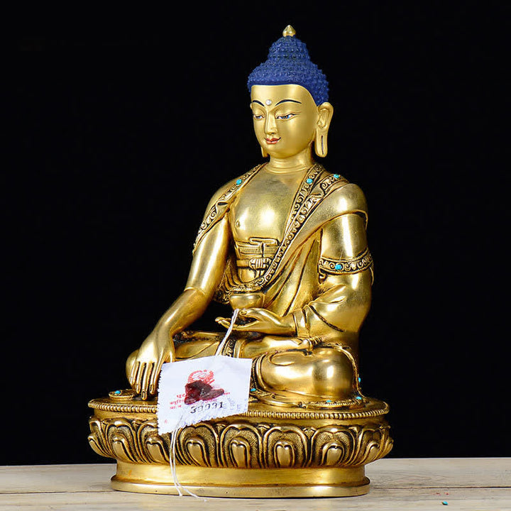 Buddha Stones Shakyamuni Compassion Copper Statue Decoration - image 3