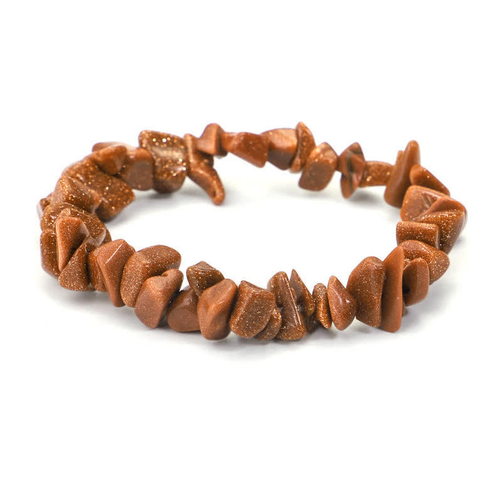 Buddha Stones Amethyst Lazurite Various Crystal Stone Healing Positive Bracelet - Gold Sandstone - image 13