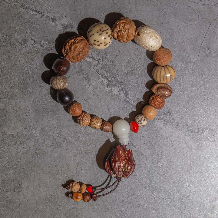 Buddha Stones 108 Mala Beads Bodhi Seed Luck Wealth Bracelet Wrist Mala - 18 Beads Wrist Mala - image 5