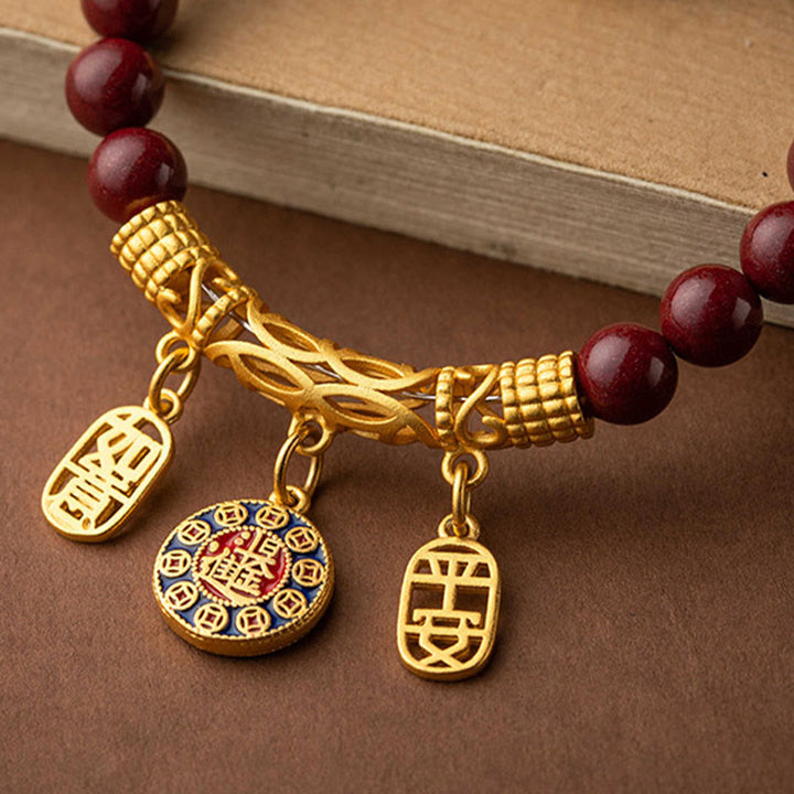 Buddha Stones Natural Cinnabar Wish Ruyi Peace Blessing Car Hanging Decoration - image 10