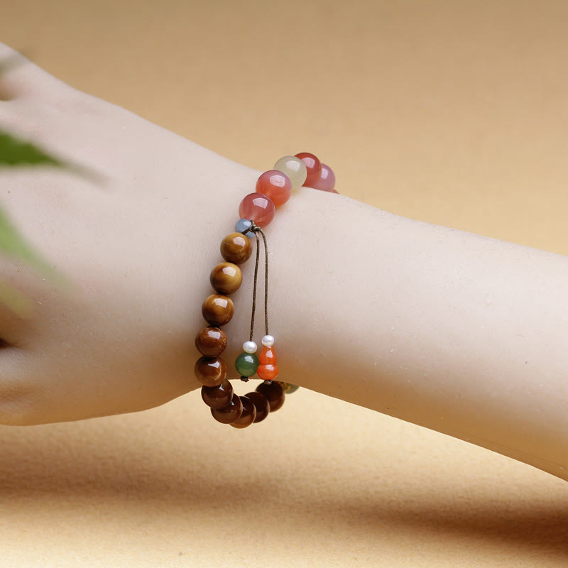 Buddha Stones Kuka Seed Yanyuan Agate Hetian Jade Wealth Protection Bracelet - image 5