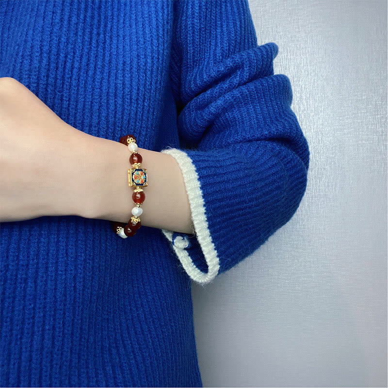 Buddha Stones Red Agate Pearl Confidence Self-acceptance Bracelet - image 12