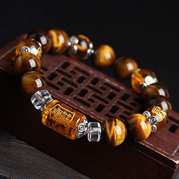 Buddha Stones Tiger Eye Bead Fortune Prosperity Bracelet - image 4