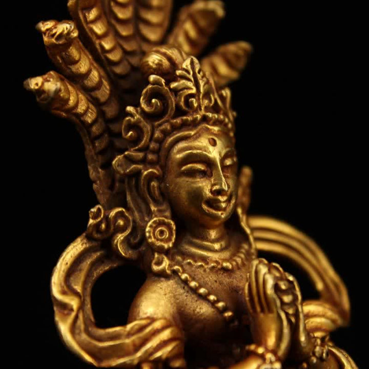 Buddha Stones Bodhisattva Nagarjuna Protection Copper Statue Decoration - image 3