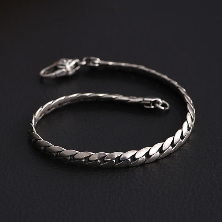 Buddha Stones Double Dorje Vajra Strength Punk Copper Chain Bracelet Necklace - image 2