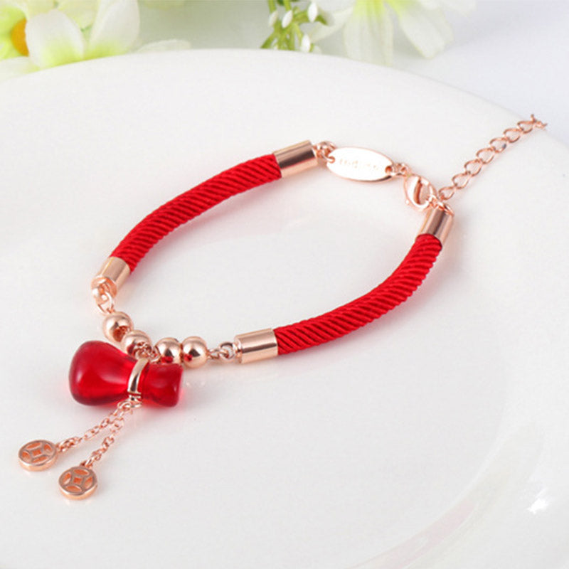 Buddha Stones Wealth Attractor Red Agate Red Rope Bracelet - image 2