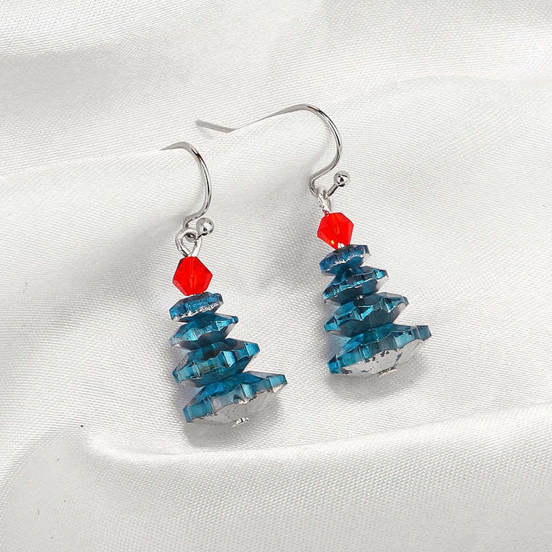 Various Crystals Christmas Tree Amethyst Peace Healing Drop Earrings - image 14