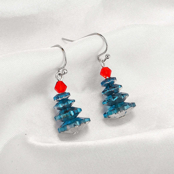 Various Crystals Christmas Tree Amethyst Peace Healing Drop Earrings - image 14