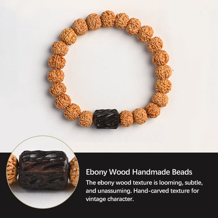 Buddha Stones Tibet Rudraksha Bodhi Seed Wealth Auspiciousness Bracelet - image 22