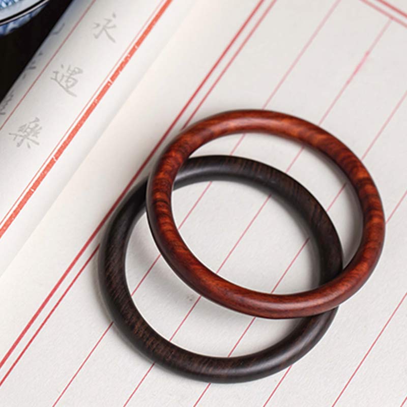Buddha Stones Tibetan Small Leaf Red Sandalwood Ebony Green Sandalwood Protection Bracelet Bangle - image 10