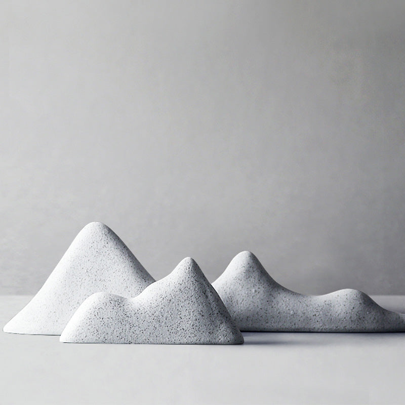 Buddha Stones Rocks Landscape Meditation Enlightenment Zen Garden Decoration - White - Three Rocks - image 1